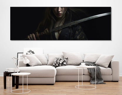 Samurai Woman Canvas Print - Japanese Wall Art | Framed & Ready to Hang