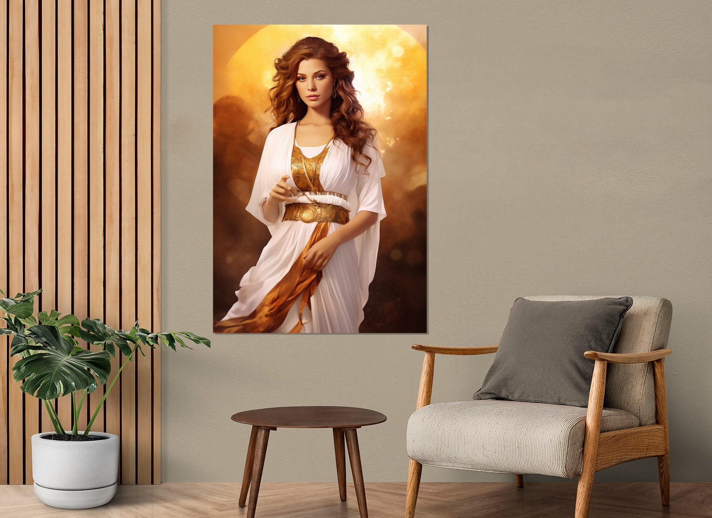 Hera Canvas Print – Greek Wall Art | Goddess of Marriage Framed Painting