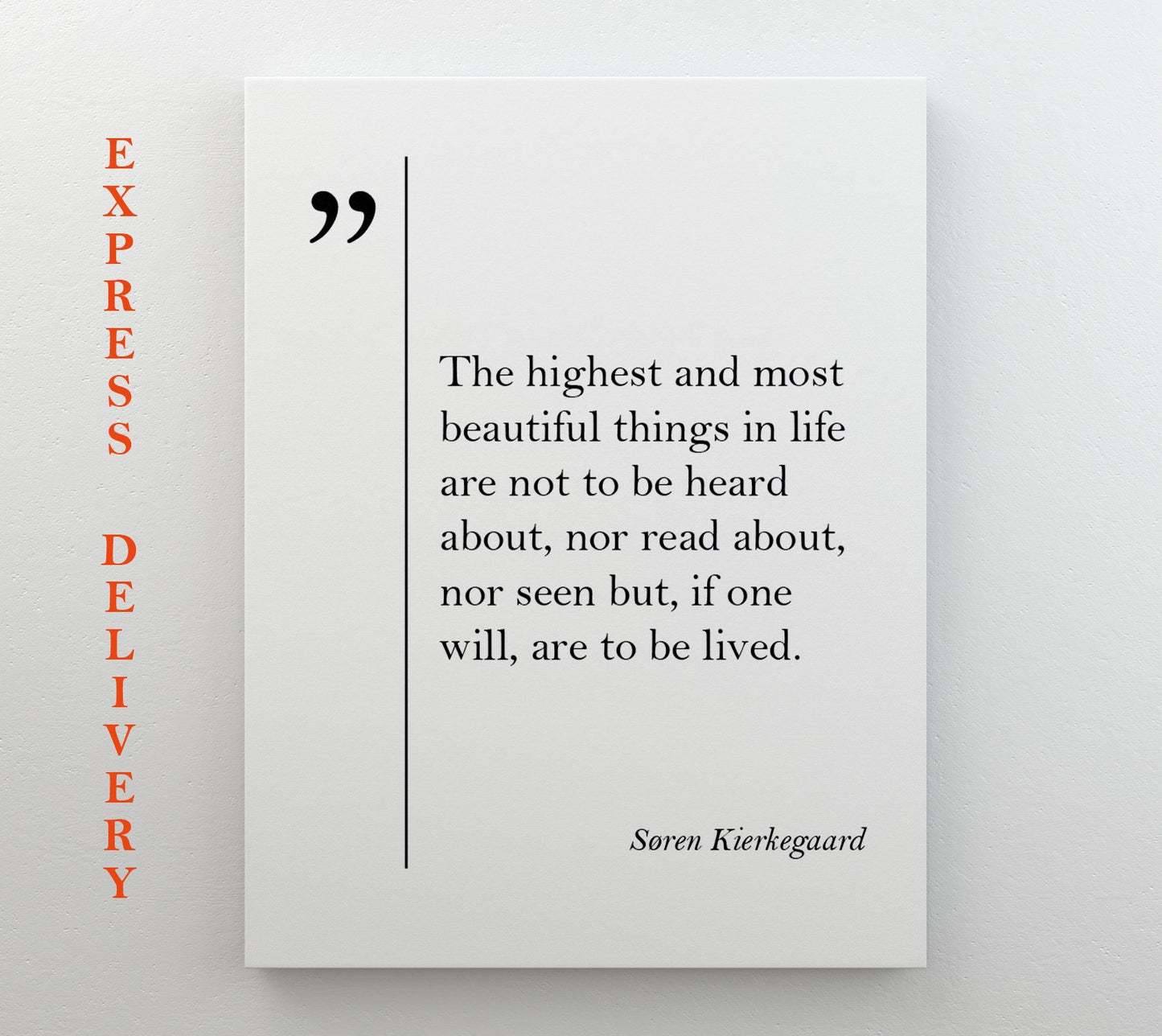 Søren Kierkegaard Canvas Print – Motivational Quote Art on Cotton Canvas