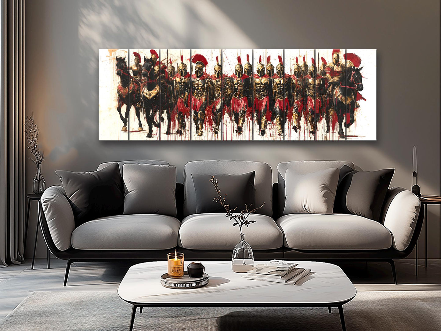 King Leonidas Spartan Warriors Print on Wood