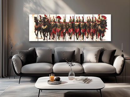 King Leonidas Spartan Warriors Print on Wood