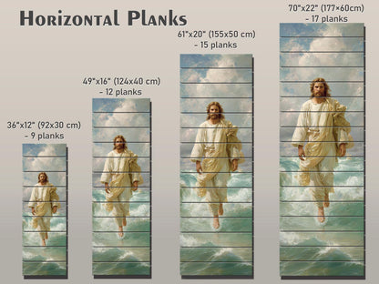 Jesus Walking on Water - Divine Wall Decor | Sacred Wooden Faith Print