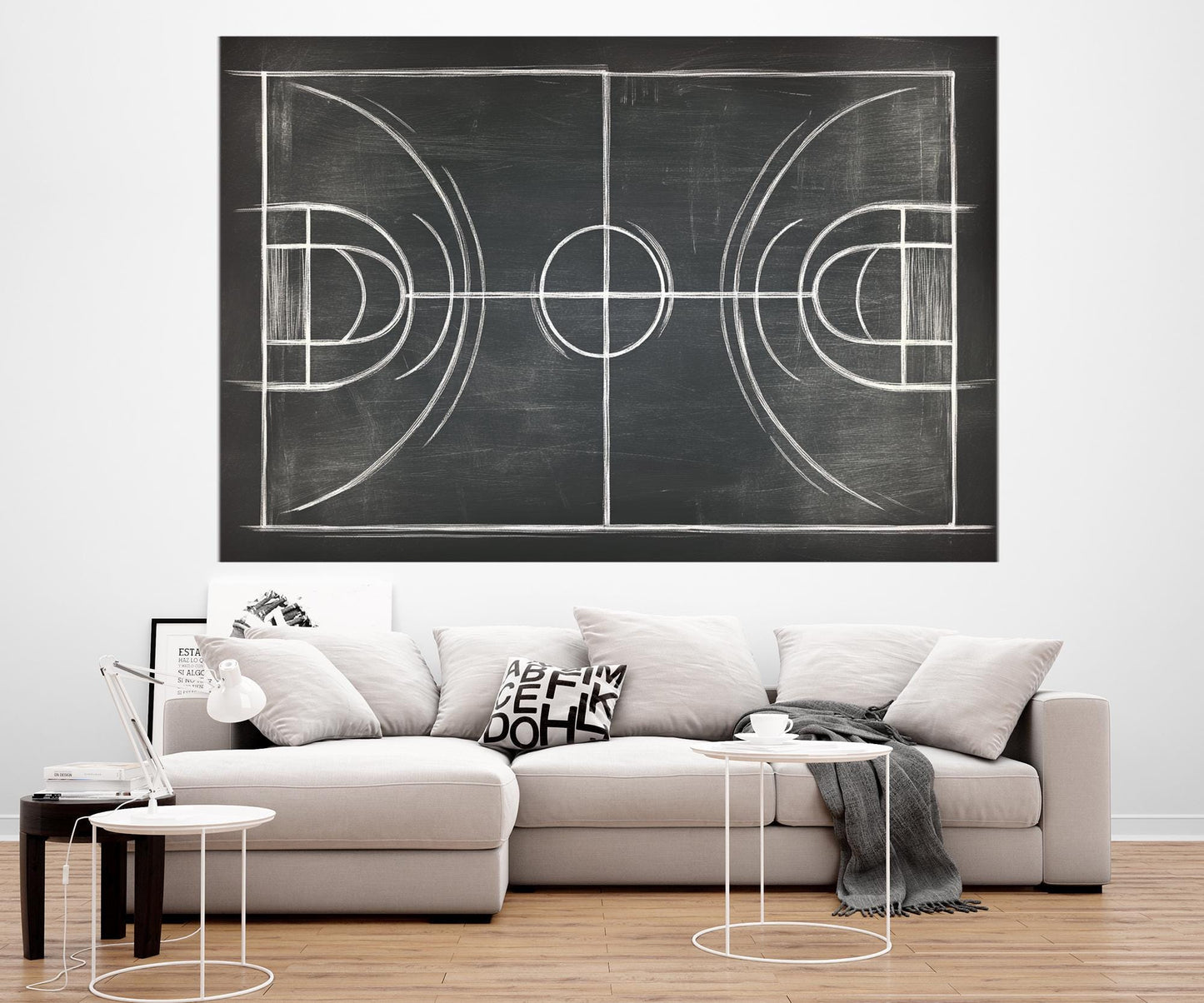 Basketball Court Canvas – Framed Cotton Print | Gallery Wrapped Indoor Wall Art