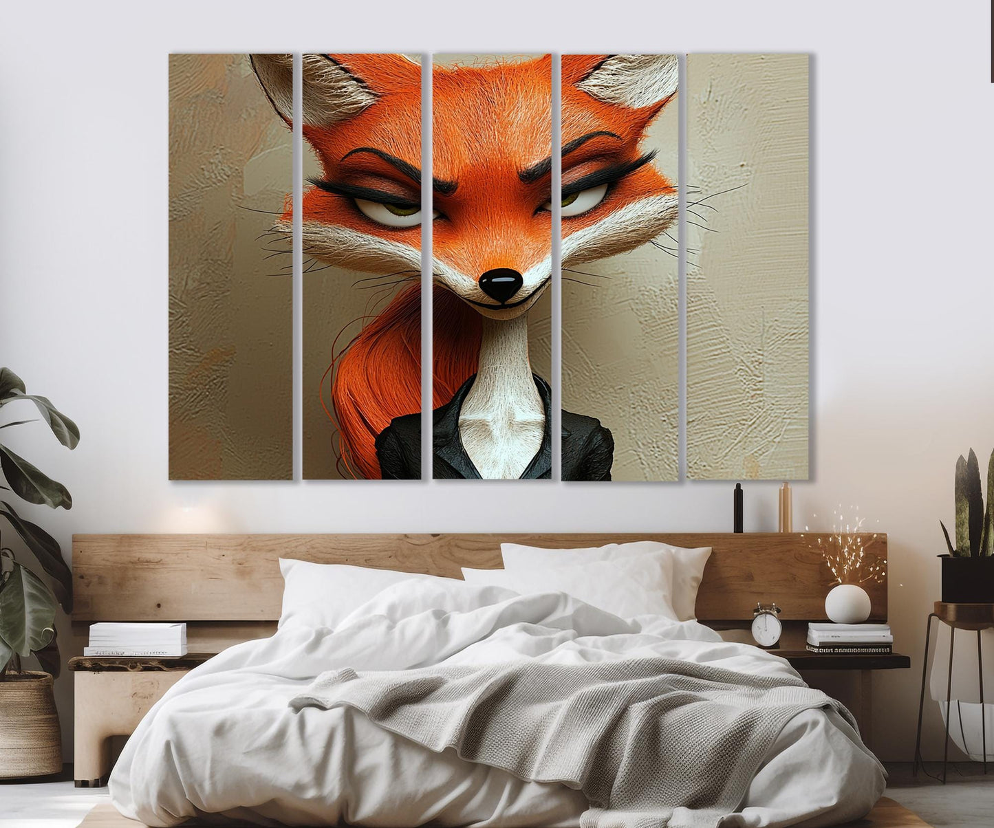Sly Fox Canvas Print - Fox Wall Art | Lady Boss Gift | Business Woman Decor