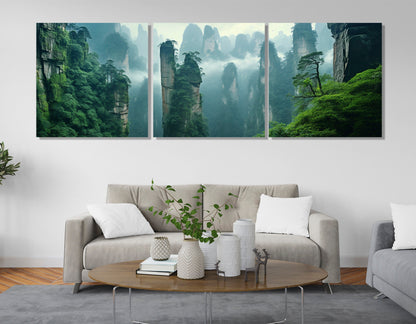 Zhangjiajie Canvas Print – Framed Canvas Print With Floating Frame Option | China Wall Art