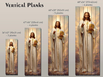 Jesus Christ Wall Art – Sacred Wood Print | Christian Wall Decor on Linden Wood