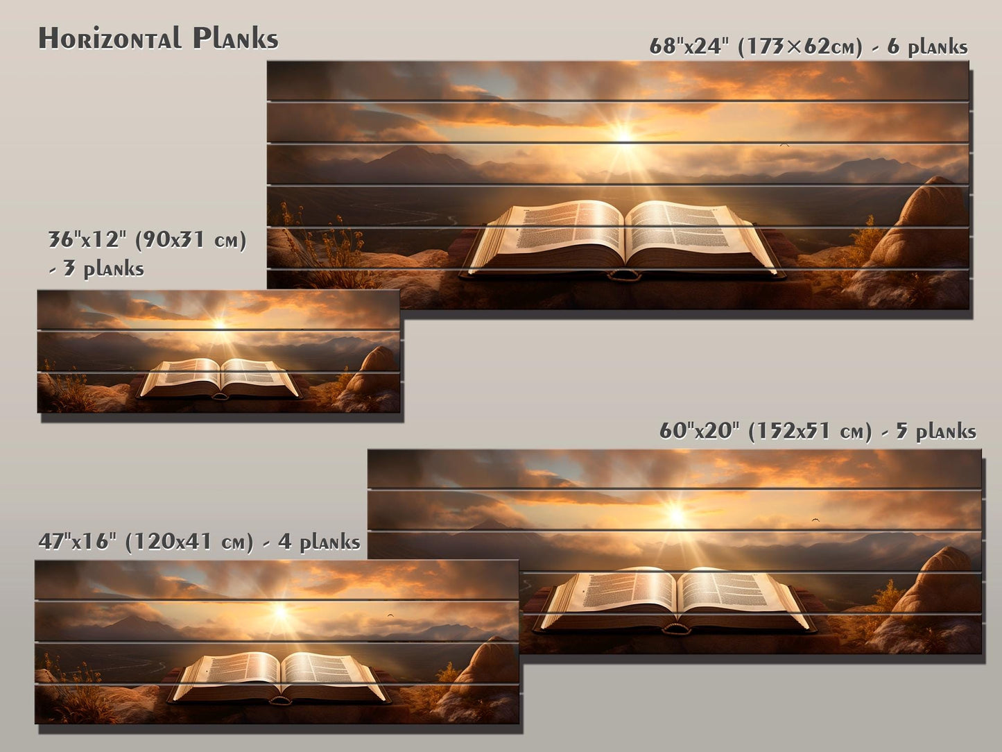 Bible Wall Art – Rustic Bible Print on Wood | Christian Wall Decor & Natural Wood Print