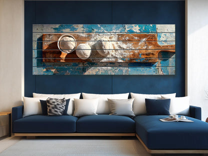 Rustic Kitchen Wall Art – Farmhouse Wood Plank Baker Print with Natural Texture