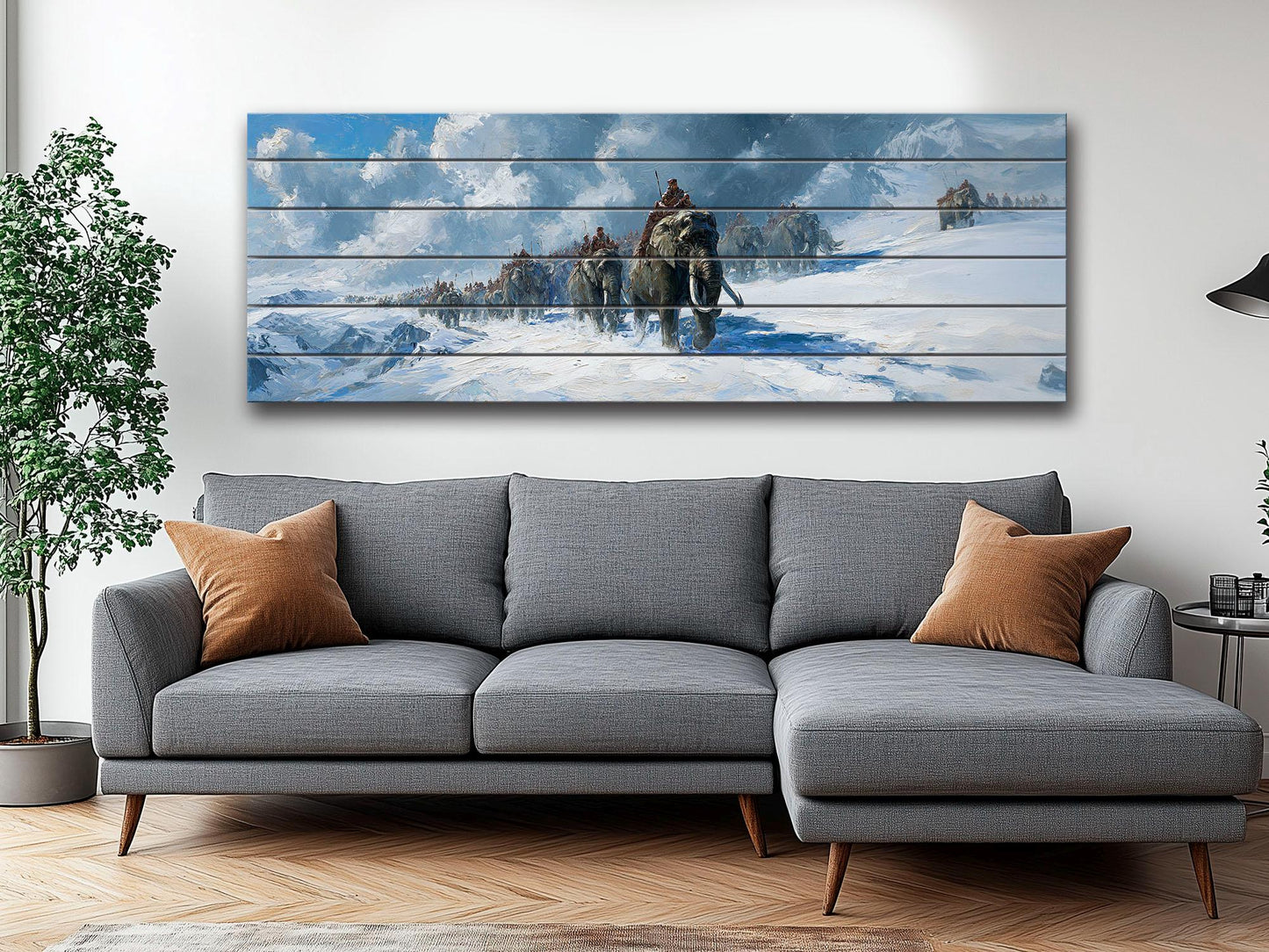 Hannibal Barca Wood Print – Alpine Crossing Historical Wall Art on Wood Panel