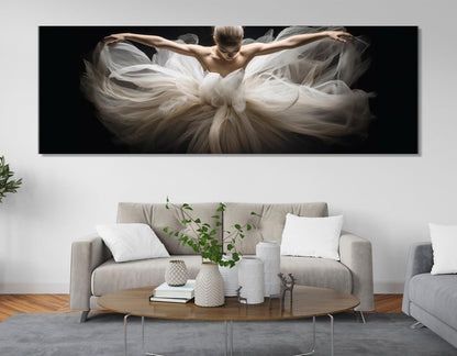 Ballerina Painting Canvas – Ballet Wall Art | Gallery Wrapped Cotton Print