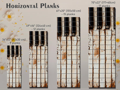 Rustic Wood Wall Art – Piano Keys Painting | Sepia Music Art, Musician Gift