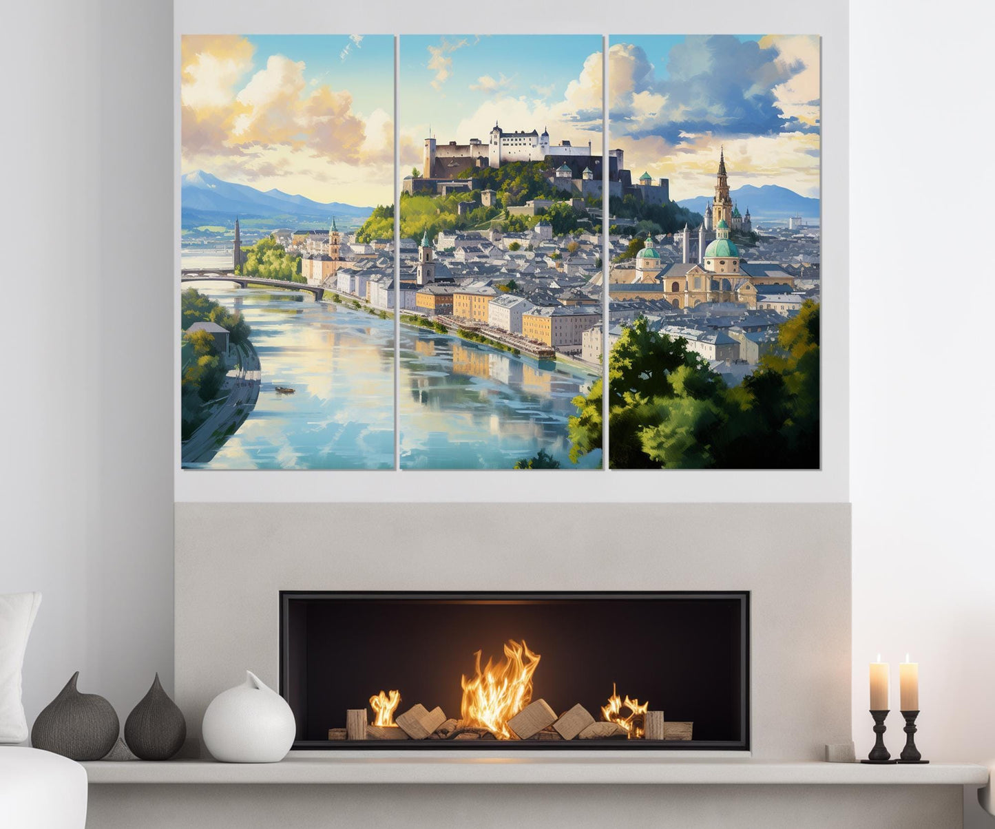 Salzburg Canvas Print – Abstract Wall Art | Framed & Ready to Hang, High Quality Cotton Canvas
