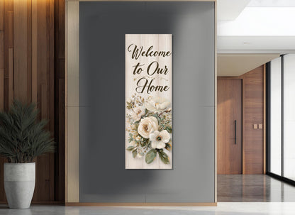 Welcome Home Canvas Print – Cozy Farmhouse Wall Art | Framed & Ready to Hang
