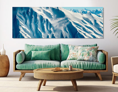 Mountain Canvas Print – Abstract Winter Wall Art | Framed Cotton Canvas, Ready to Hang