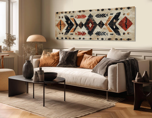 Native American Rug Canvas – First Nations Wall Art | Framed & Ready to Hang