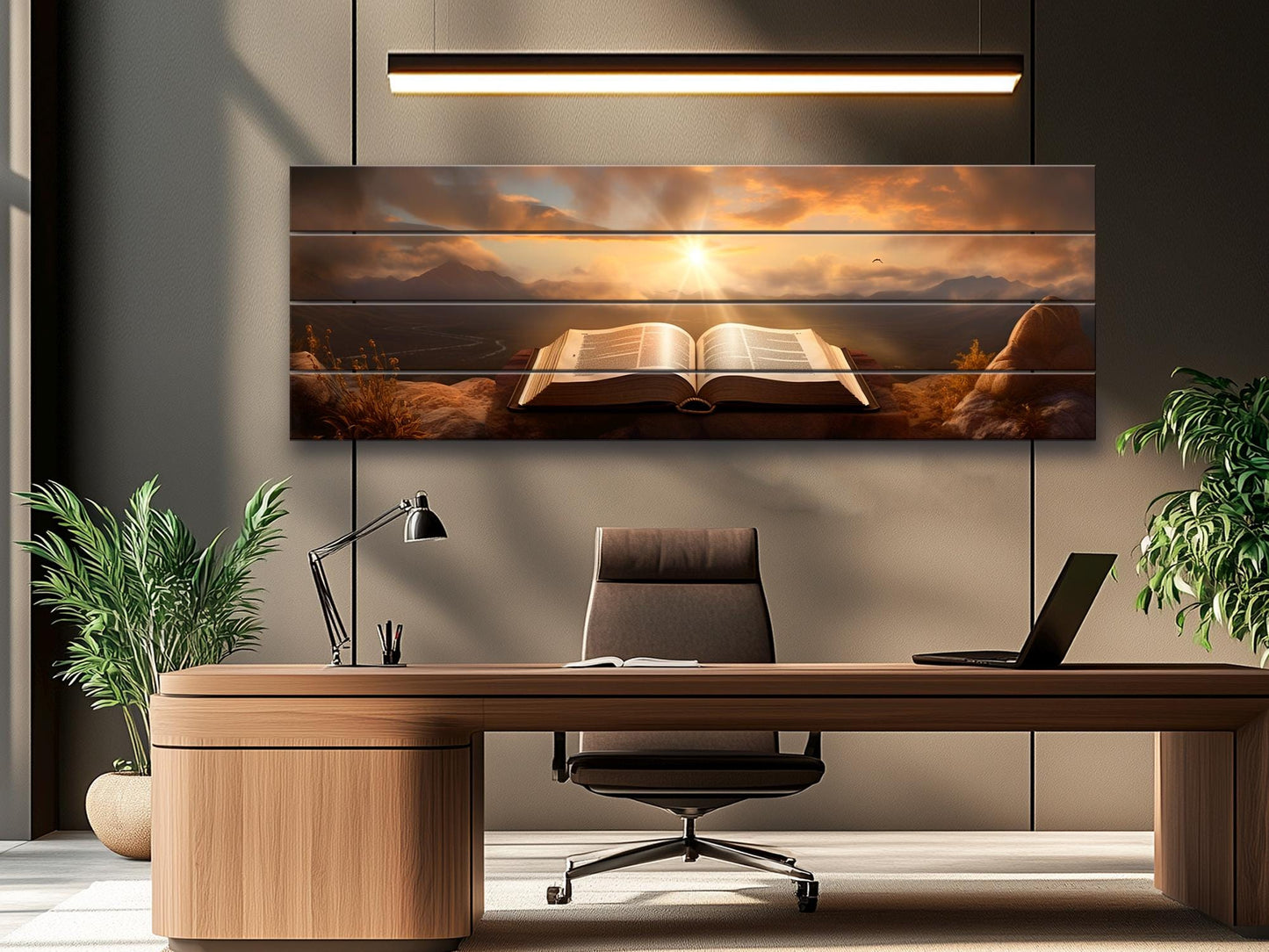 Bible Wall Art – Rustic Bible Print on Wood | Christian Wall Decor & Natural Wood Print