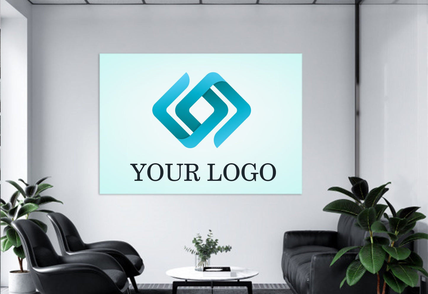 Custom Business Sign Canvas - Company Logo Print | Framed Gallery Wrapped Canvas Art
