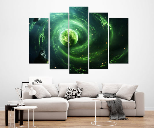 Electric Tornado Canvas – Abstract Space Wall Art | Galaxy Canvas Print, Framed & Ready to Hang