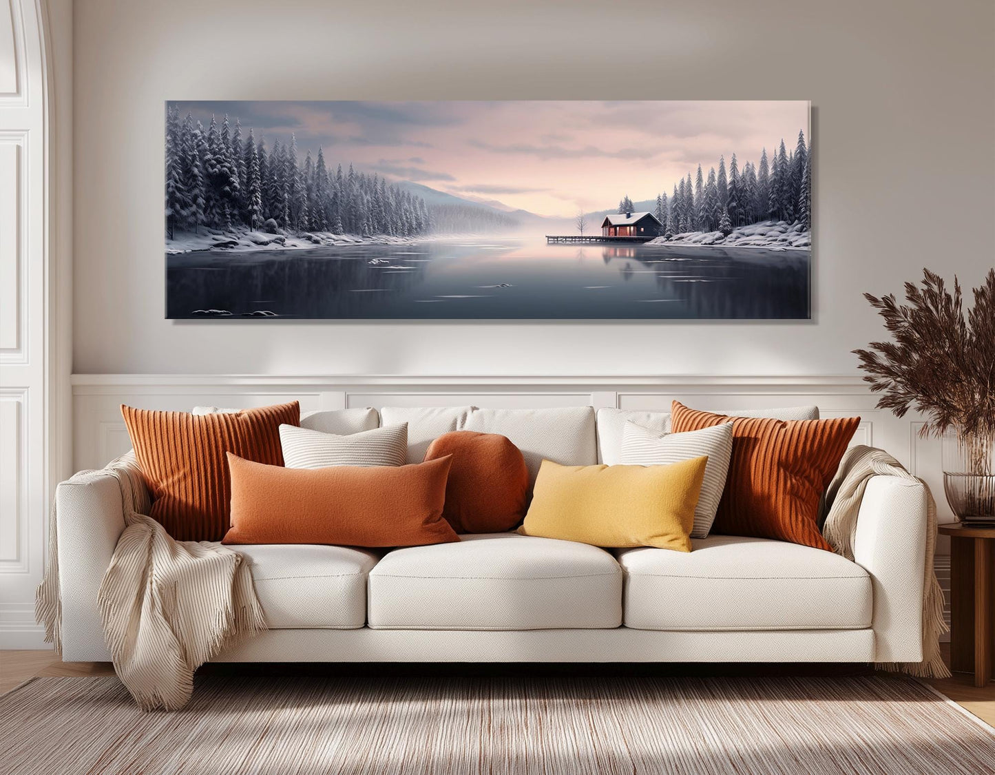Norwegian Winter Canvas - Framed Canvas Wall Art | Snowy Nature Print Decor