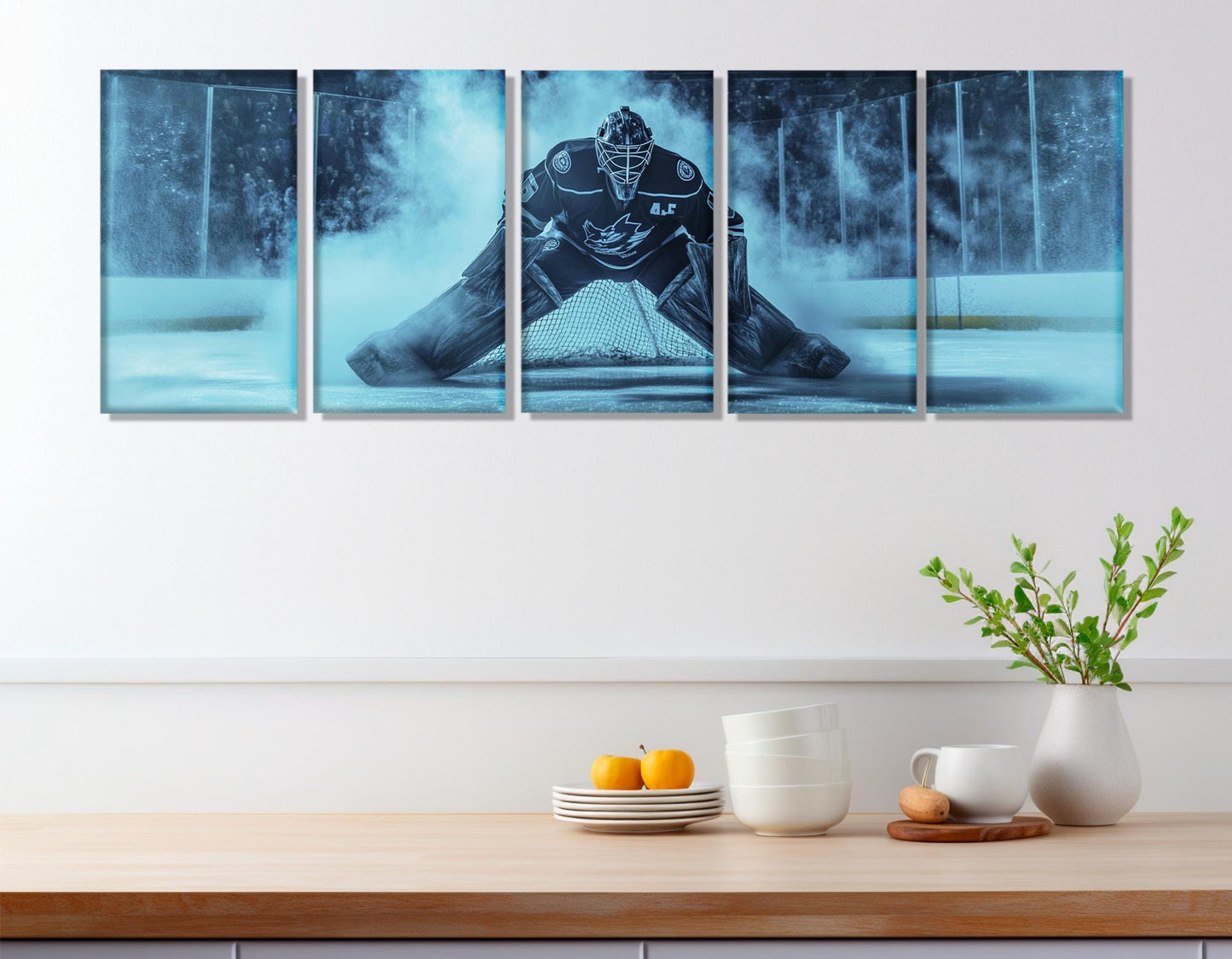 Ice Hockey Wall Art – Abstract Hockey Canvas Print | Ready to Hang Sports Decor