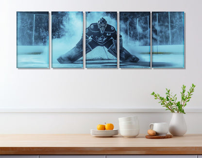 Ice Hockey Wall Art – Abstract Hockey Canvas Print | Ready to Hang Sports Decor