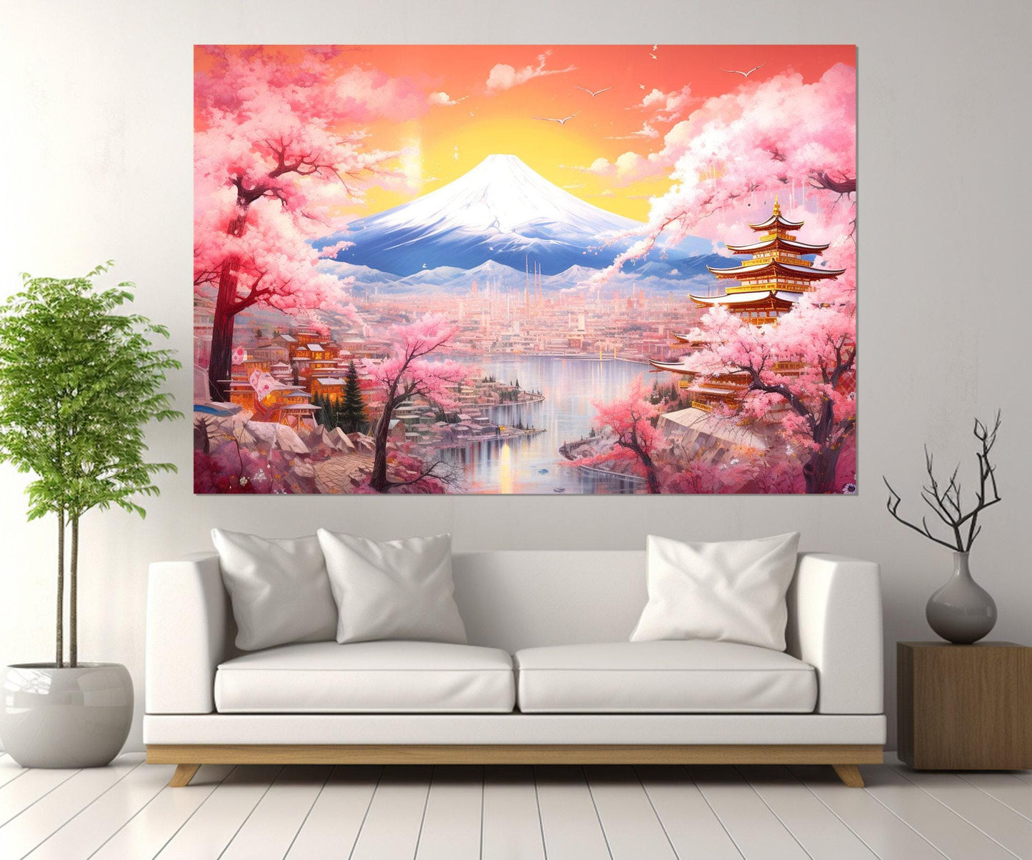 Fuji Mountain Canvas Print – Large Japanese Wall Art | Framed & Ready to Hang