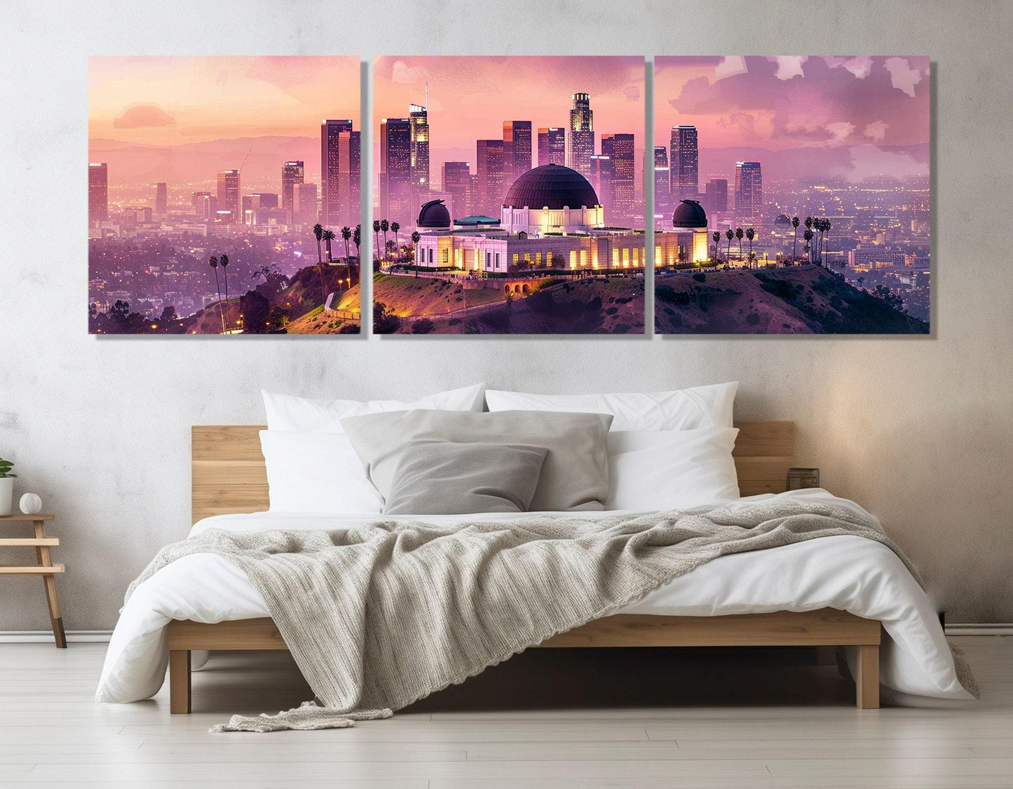Griffith Observatory Canvas - Large Los Angeles Wall Art | Gallery Wrapped Multi Panel Print