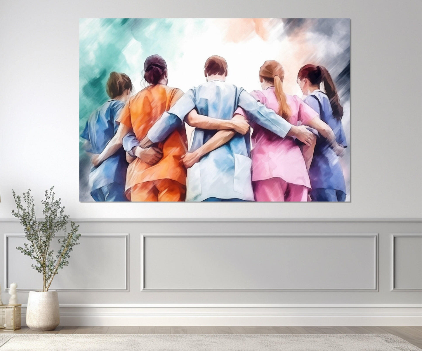 Doctors Wall Art - Framed Medical Art Canvas | Hospital Wall Decor & Doctor Gift Ideas