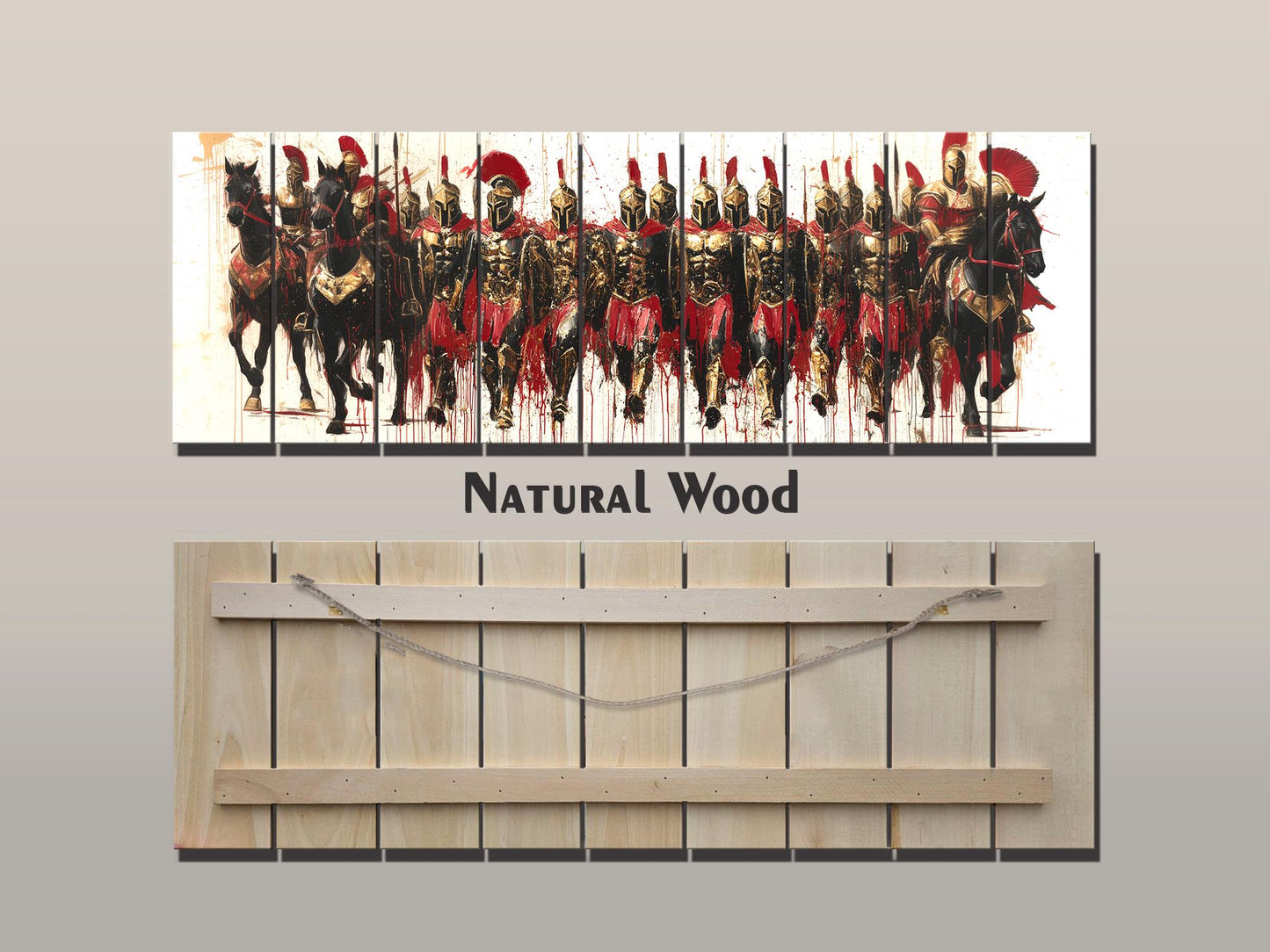 King Leonidas Spartan Warriors Print on Wood