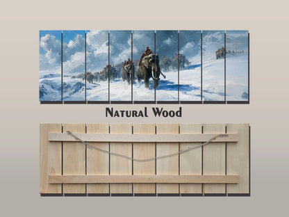Hannibal Barca Wood Print – Alpine Crossing Historical Wall Art on Wood Panel