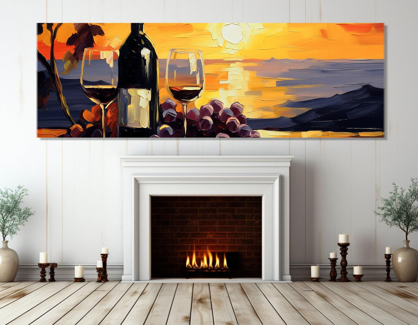 Wine Wall Art – Large Wine Canvas Print with Floating Frame | Gallery Wrapped Canvas
