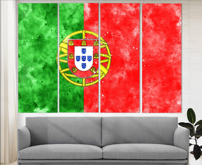 Portugal Flag Canvas Print - Framed Cotton Canvas Art | Ready to Hang Wall Decor