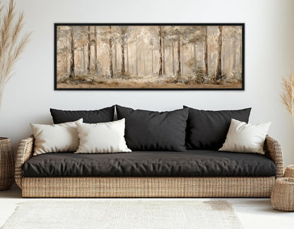 Forest Canvas Print – Abstract Beige Wall Art | Gallery Wrapped, Ready to Hang