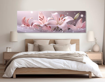 Pink Lily Canvas Print - Floral Wall Decor | Gallery Wrapped Cotton Canvas Art