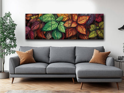 Wood Wall Art | Vibrant Floral Wood Print on Natural Planks | Rustic Farmhouse Decor