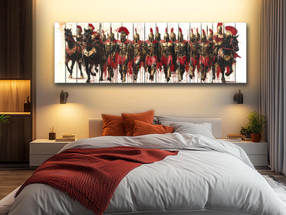 King Leonidas Spartan Warriors Print on Wood