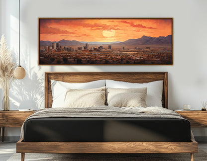 Albuquerque Wall Art – Abstract City Art Canvas Print | Framed & Ready to Hang