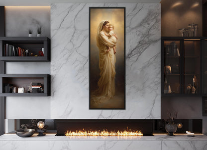 Mother and Child Print | Sacred Canvas Print with Gallery Style Frame | Ready to Hang Artwork