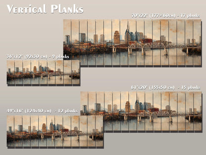 Salt Lake City Wood Print – Panoramic Cityscape on Distressed Rustic Wood Art