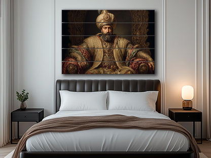 Suleiman Magnificent Ottoman Throne Print on Wood