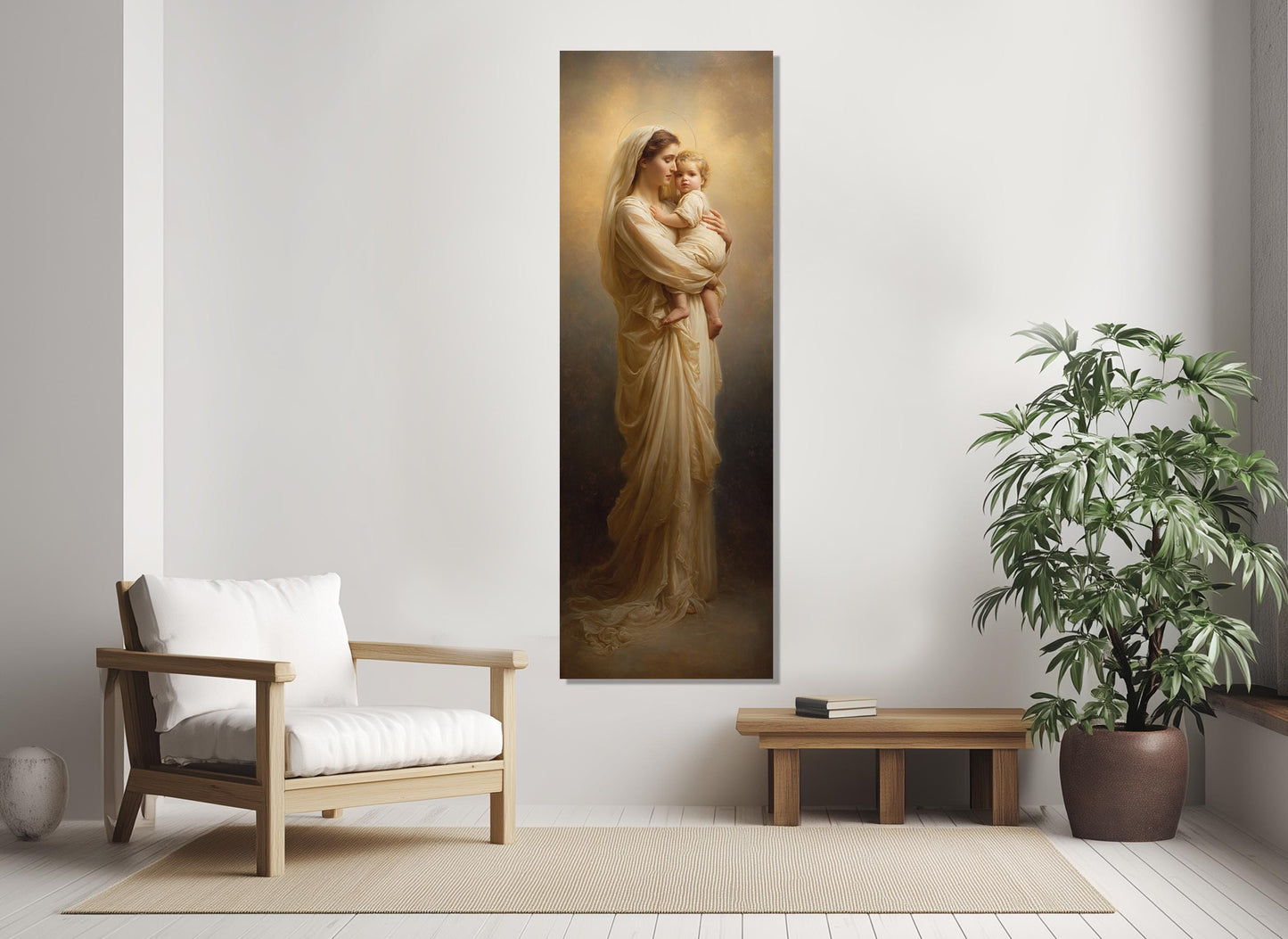 Mother and Child Print | Sacred Canvas Print with Gallery Style Frame | Ready to Hang Artwork