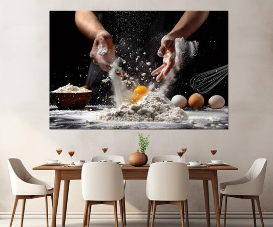 Pizza Wall Art - Pizzeria Wall Decor | Kitchen Canvas Print, Chef Gift Idea
