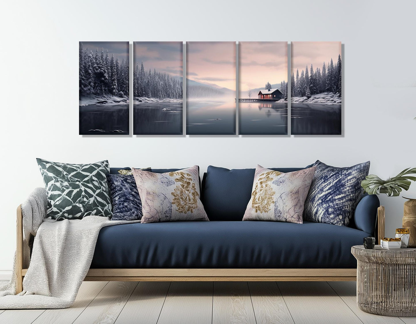 Norwegian Winter Canvas - Framed Canvas Wall Art | Snowy Nature Print Decor