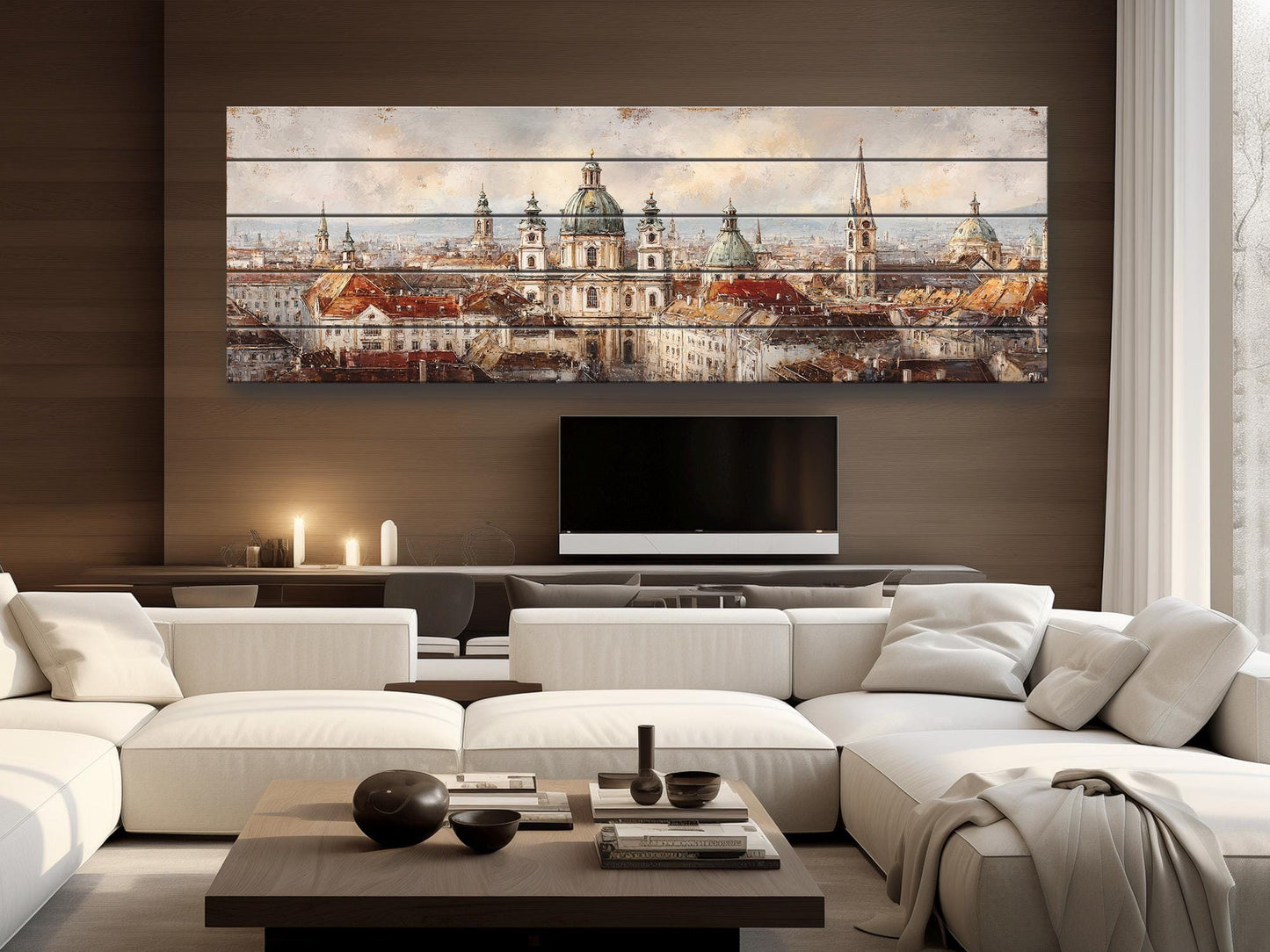 Vienna Wood Print – Rustic Wall Art Featuring St. Stephen’s Cathedral on Distressed Wood Panel