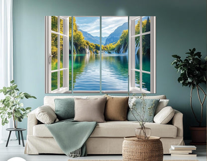 Plitvice Lakes Canvas Print – Gallery Wrapped Cotton Canvas With Waterfall Wall Art