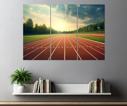 Running Track Canvas Print – Framed Cotton Art | Motivational Gym Wall Decor