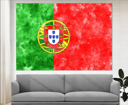 Portugal Flag Canvas Print - Framed Cotton Canvas Art | Ready to Hang Wall Decor