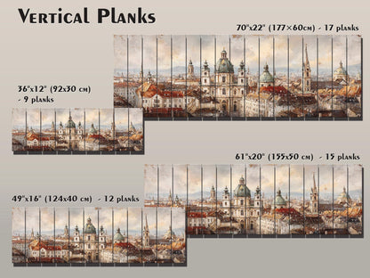 Vienna Wood Print – Rustic Wall Art Featuring St. Stephen’s Cathedral on Distressed Wood Panel