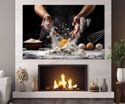 Pizza Wall Art - Pizzeria Wall Decor | Kitchen Canvas Print, Chef Gift Idea