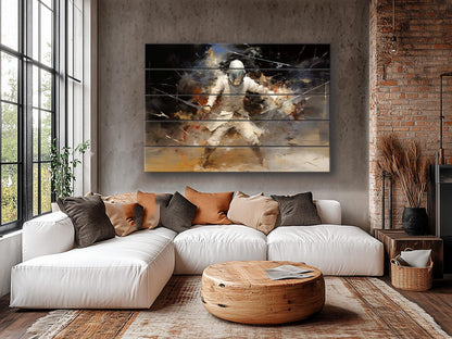 Rustic Fencing Wall Art – Natural Wood Plank Print | Abstract Fencing Decor Gift